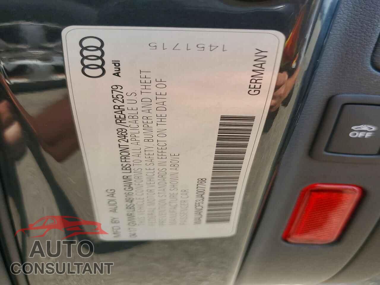 AUDI A5 2018 - WAUANCF53JA007768