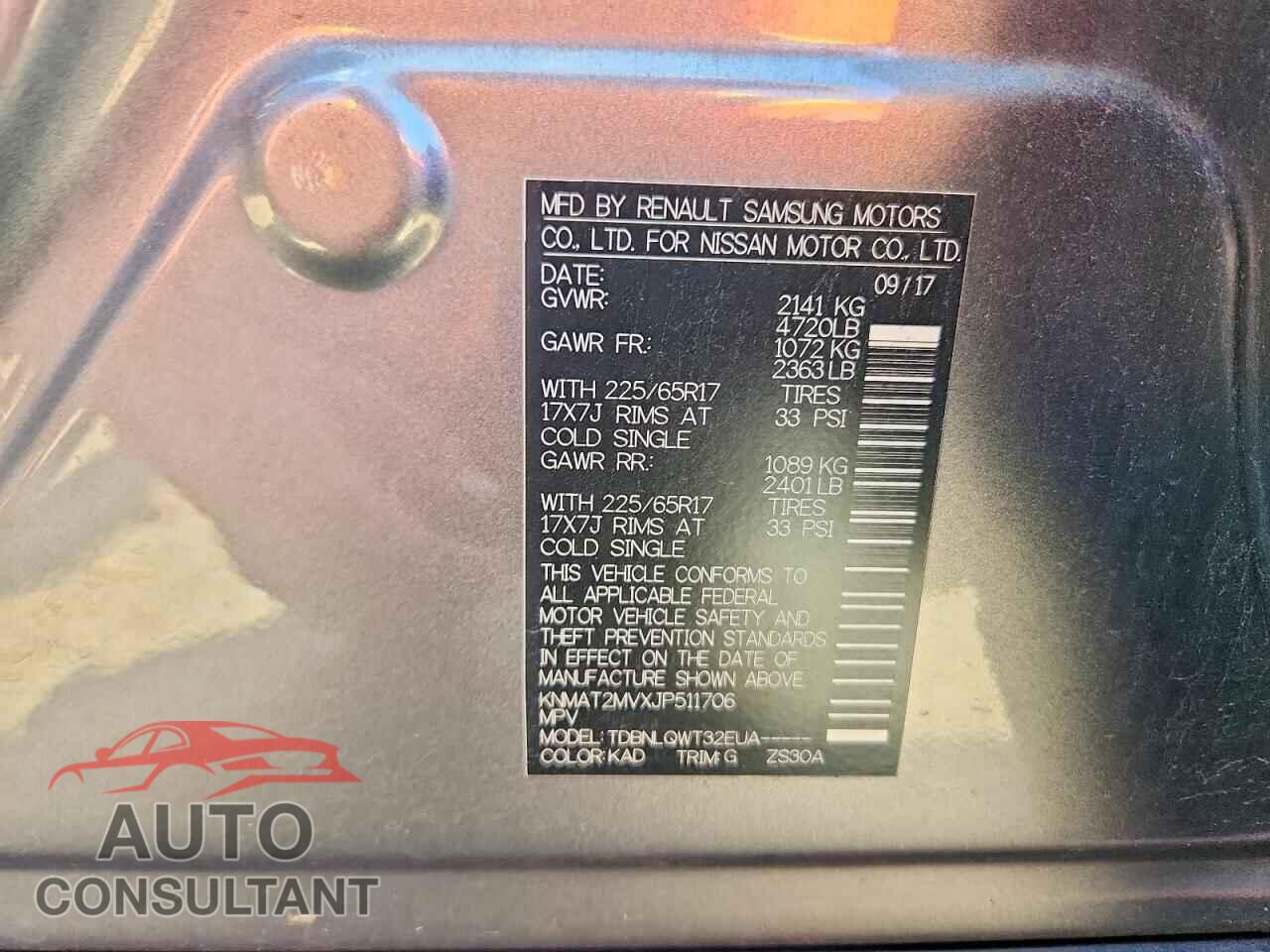 NISSAN ROGUE 2018 - KNMAT2MVXJP511706