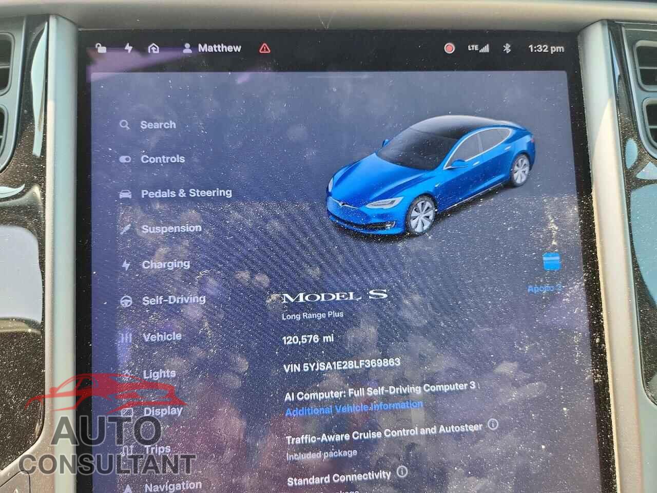 TESLA MODEL S 2020 - 5YJSA1E28LF369863