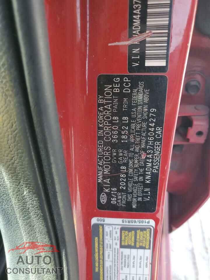 KIA RIO 2017 - KNADM4A37H6044279