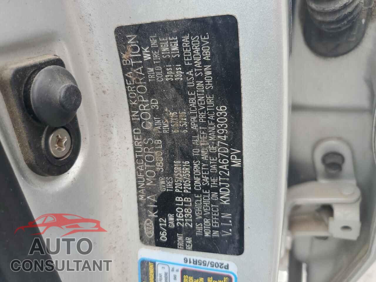 KIA SOUL 2013 - KNDJT2A67D7493036