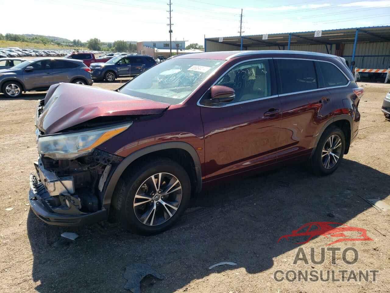 TOYOTA HIGHLANDER 2016 - 5TDJKRFHXGS304508