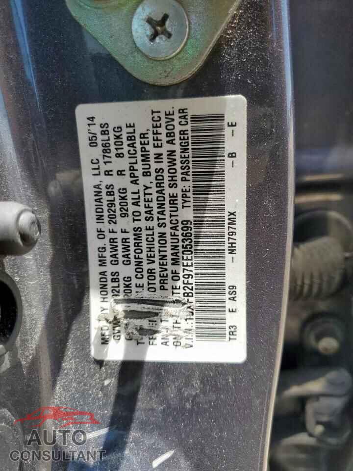 HONDA CIVIC 2014 - 19XFB2F97EE053699