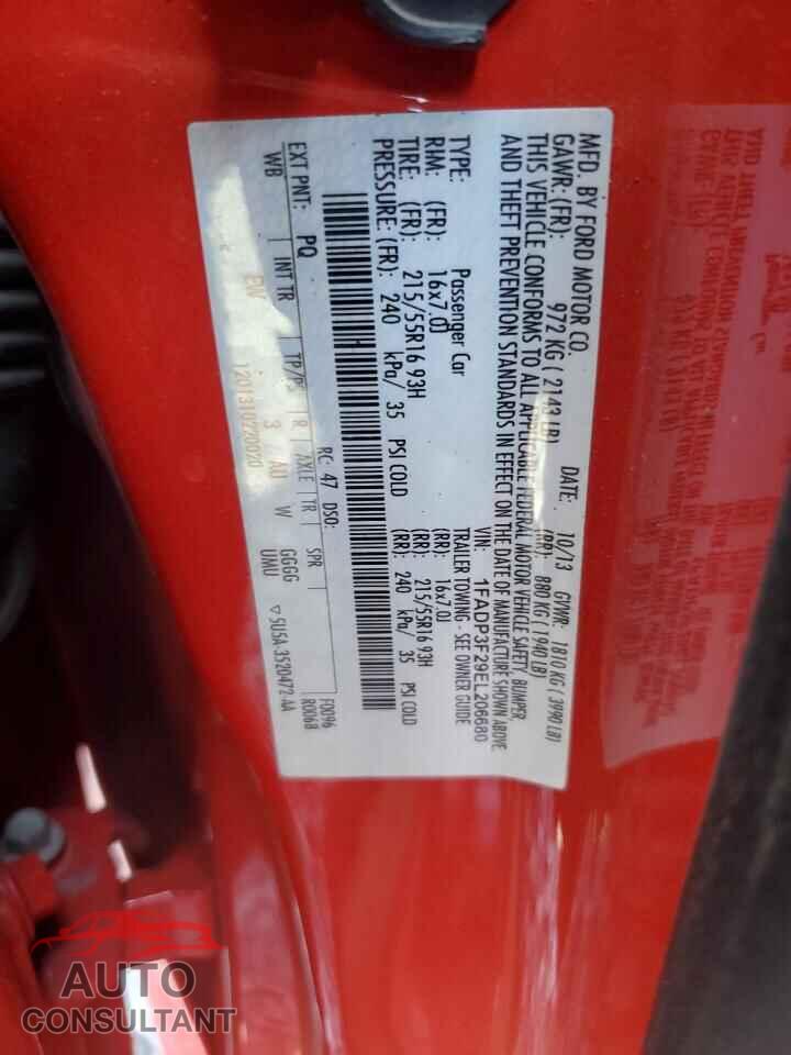FORD FOCUS 2014 - 1FADP3F29EL206680
