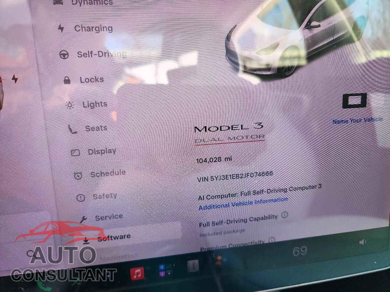 TESLA MODEL 3 2018 - 5YJ3E1EB2JF074666
