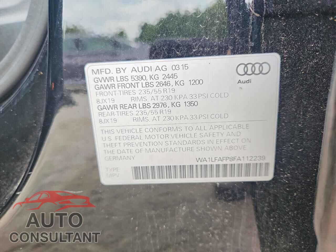 AUDI Q5 2015 - WA1LFAFP8FA112239