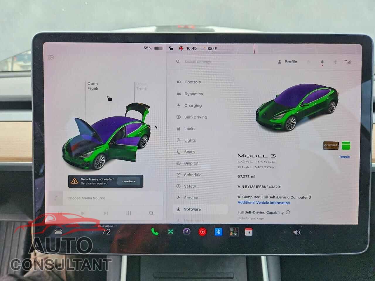 TESLA MODEL 3 2019 - 5YJ3E1EB8KF433701