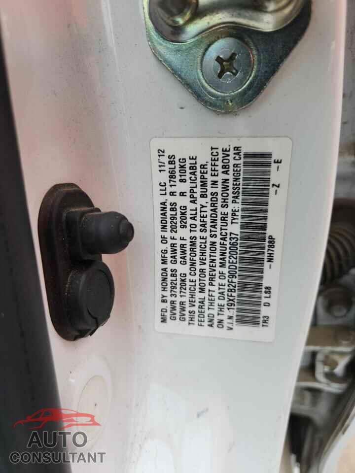 HONDA CIVIC 2013 - 19XFB2F90DE200637
