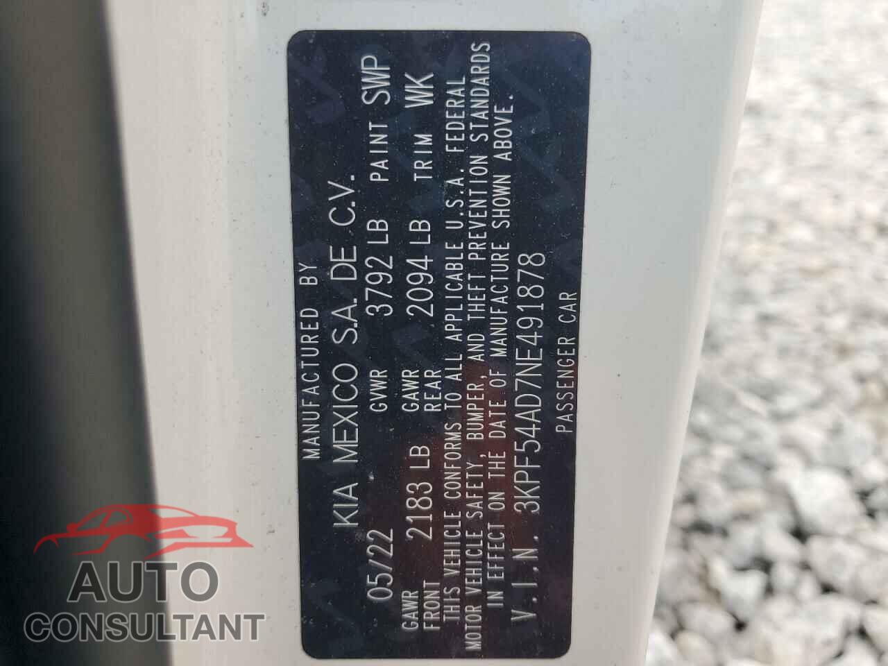 KIA FORTE 2022 - 3KPF54AD7NE491878