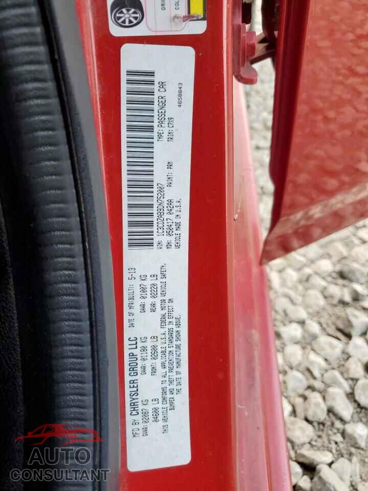 DODGE AVENGER 2013 - 1C3CDZAB9DN752007