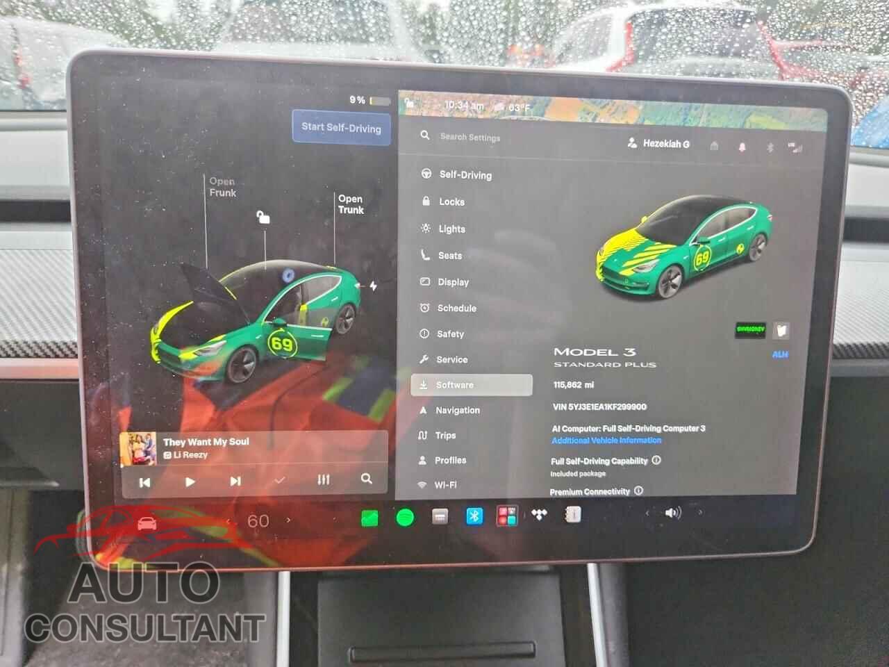 TESLA MODEL 3 2019 - 5YJ3E1EA1KF299900