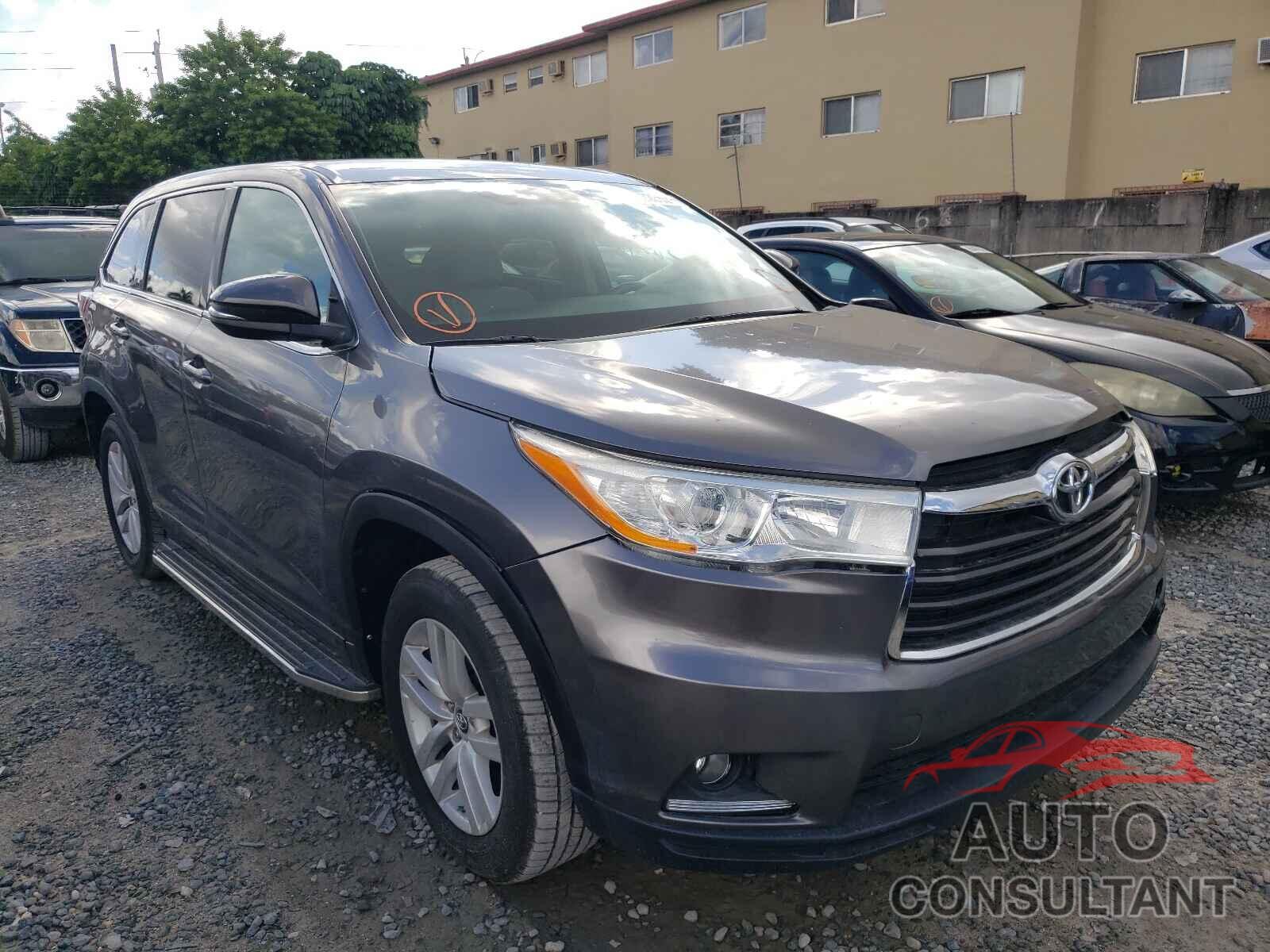 TOYOTA HIGHLANDER 2016 - 5TDZKRFH9GS178399
