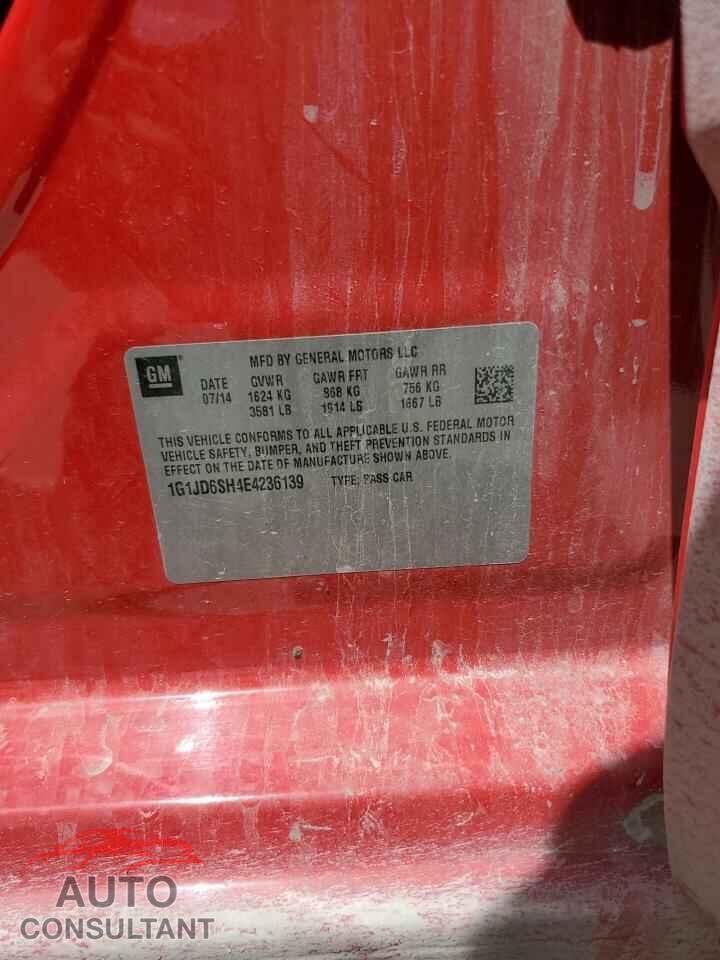 CHEVROLET SONIC 2014 - 1G1JD6SH4E4236139