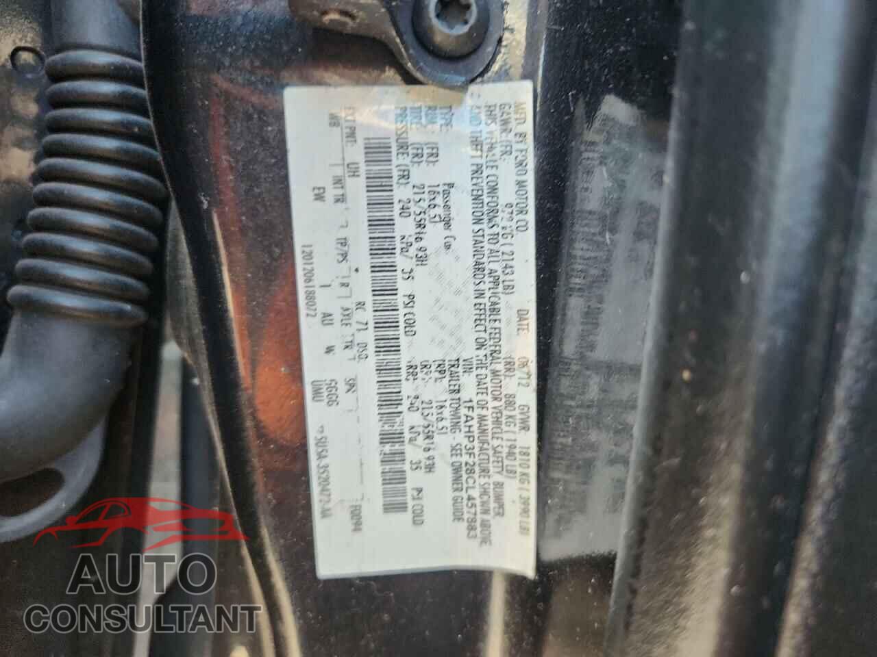 FORD FOCUS 2012 - 1FAHP3F28CL457883
