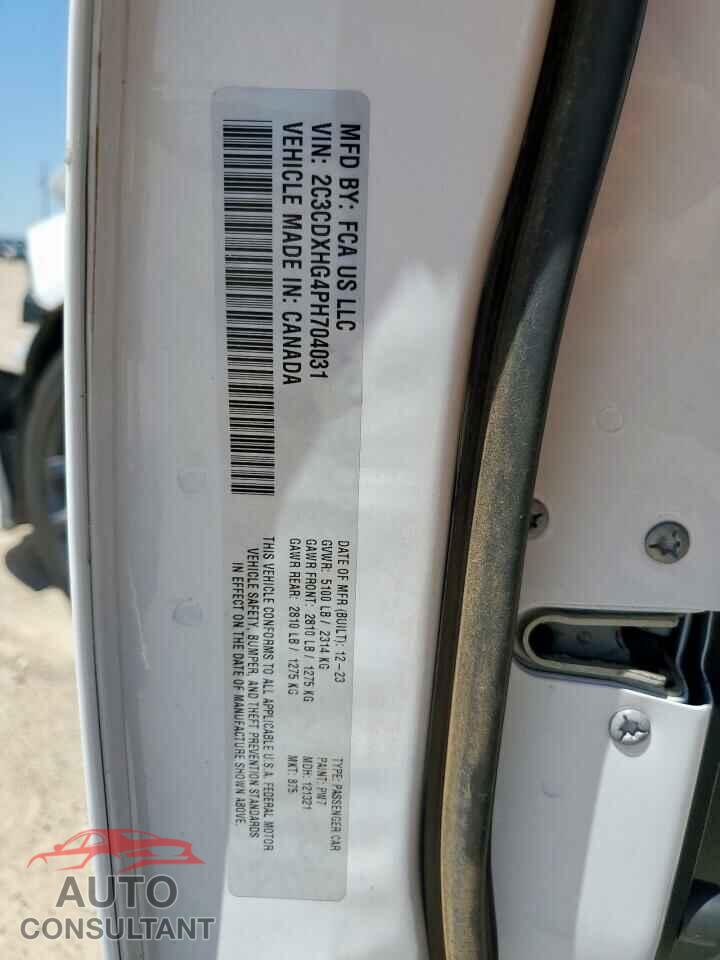 DODGE CHARGER 2023 - 2C3CDXHG4PH704031