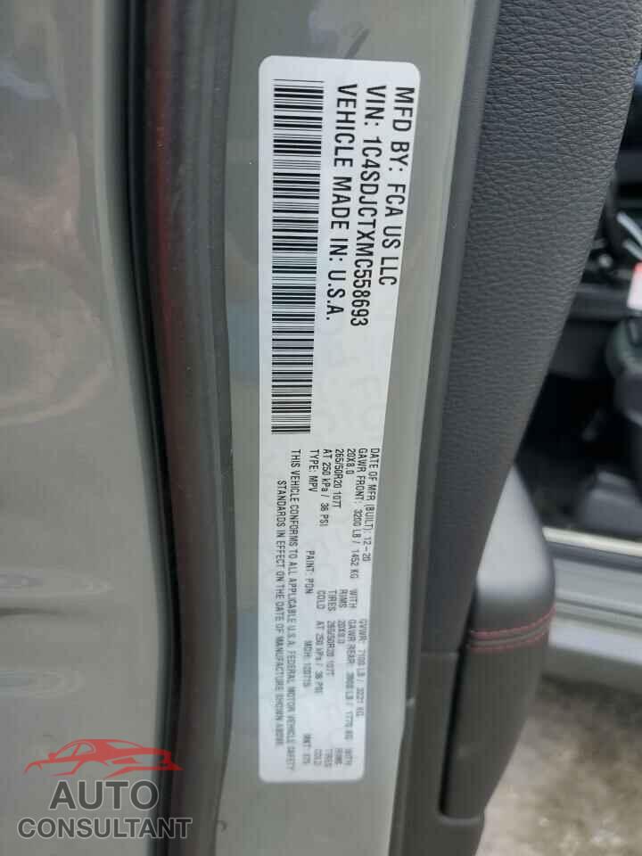 DODGE DURANGO 2021 - 1C4SDJCTXMC558693