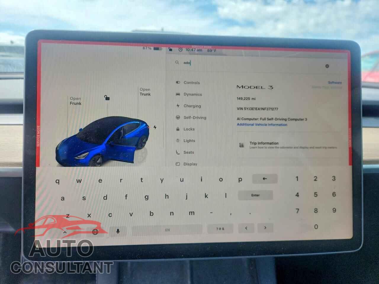 TESLA MODEL 3 2022 - 5YJ3E1EA1NF371277