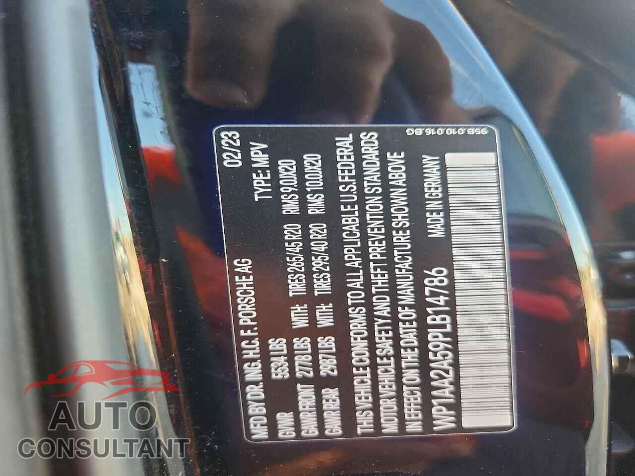 PORSCHE MACAN 2023 - WP1AA2A59PLB14786