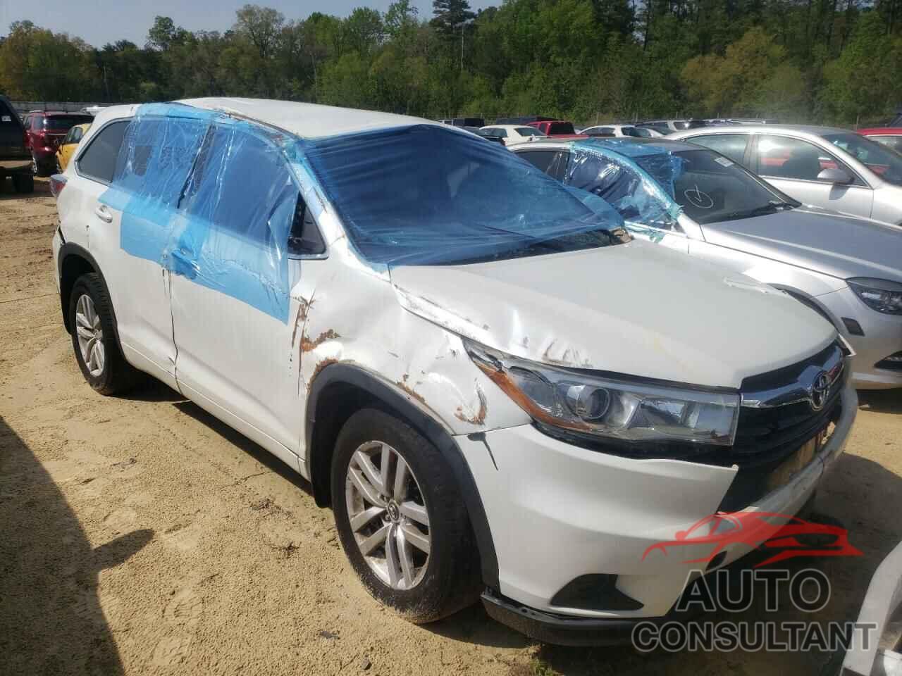 TOYOTA HIGHLANDER 2016 - 5TDBKRFH5GS299786