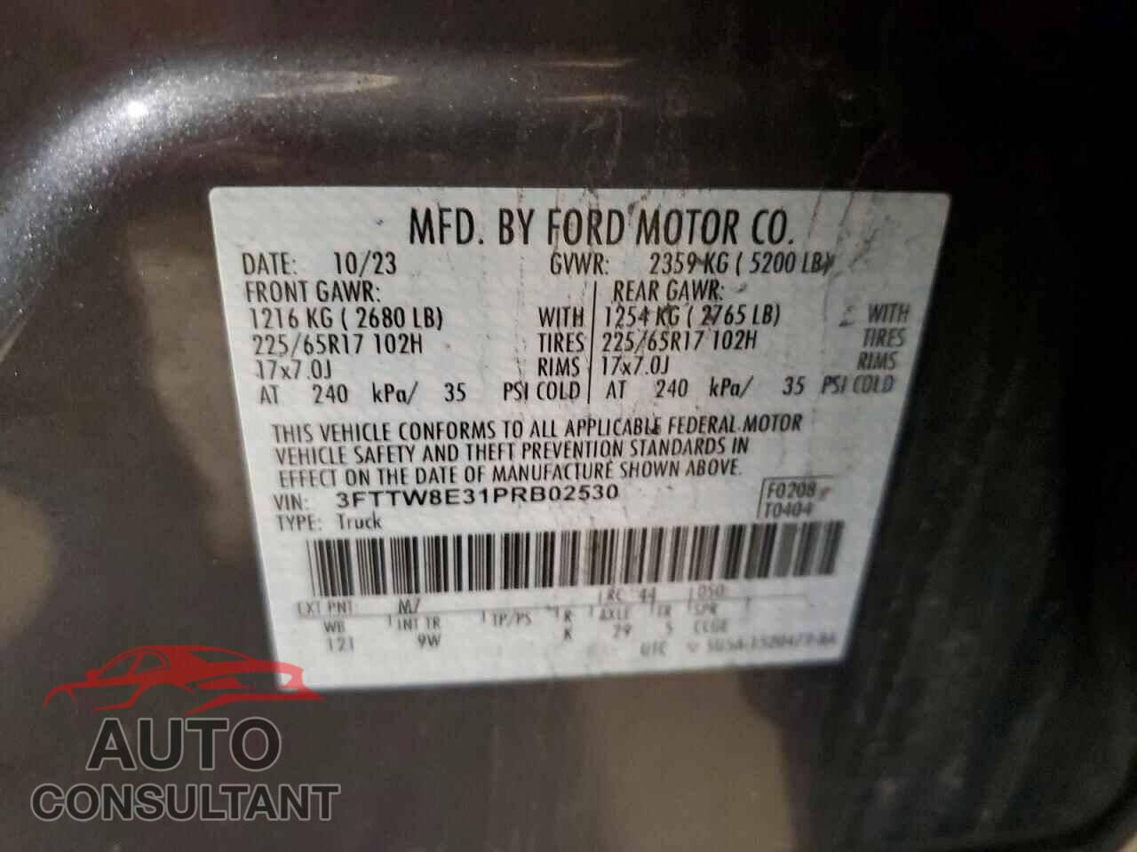 FORD MAVERICK 2023 - 3FTTW8E31PRB02530