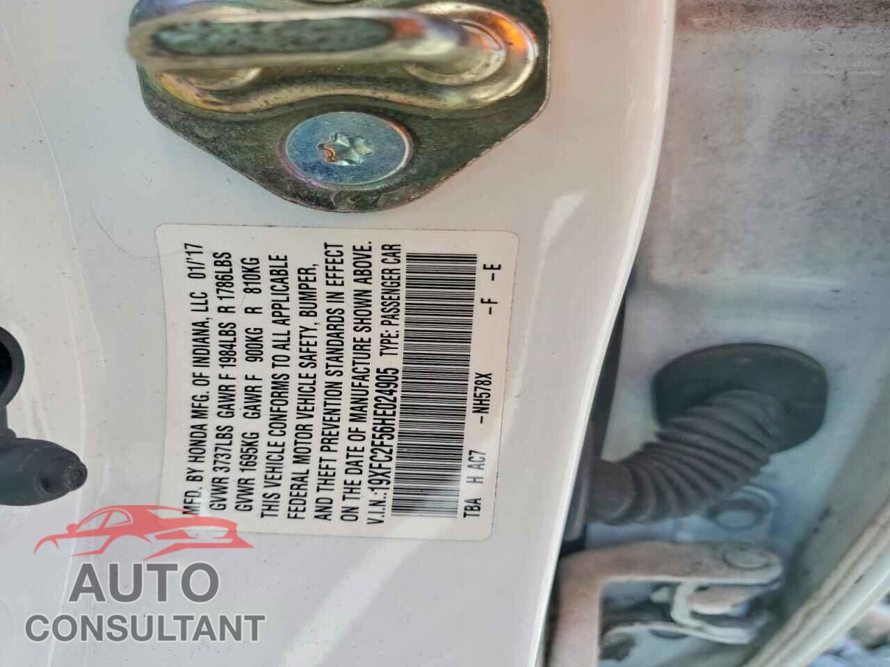 HONDA CIVIC 2017 - 19XFC2F56HE024905