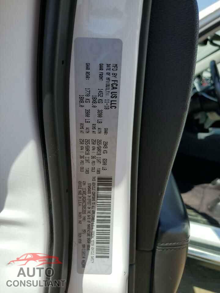 DODGE DURANGO 2019 - 1C4RDJAG0KC585399