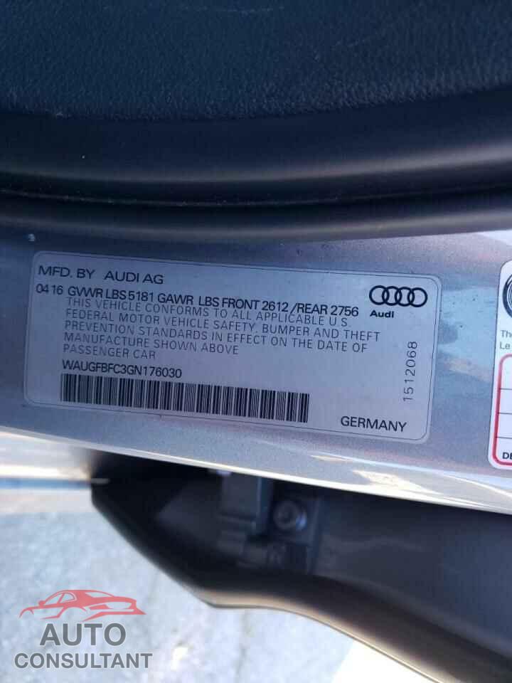 AUDI A6 2016 - WAUGFBFC3GN176030