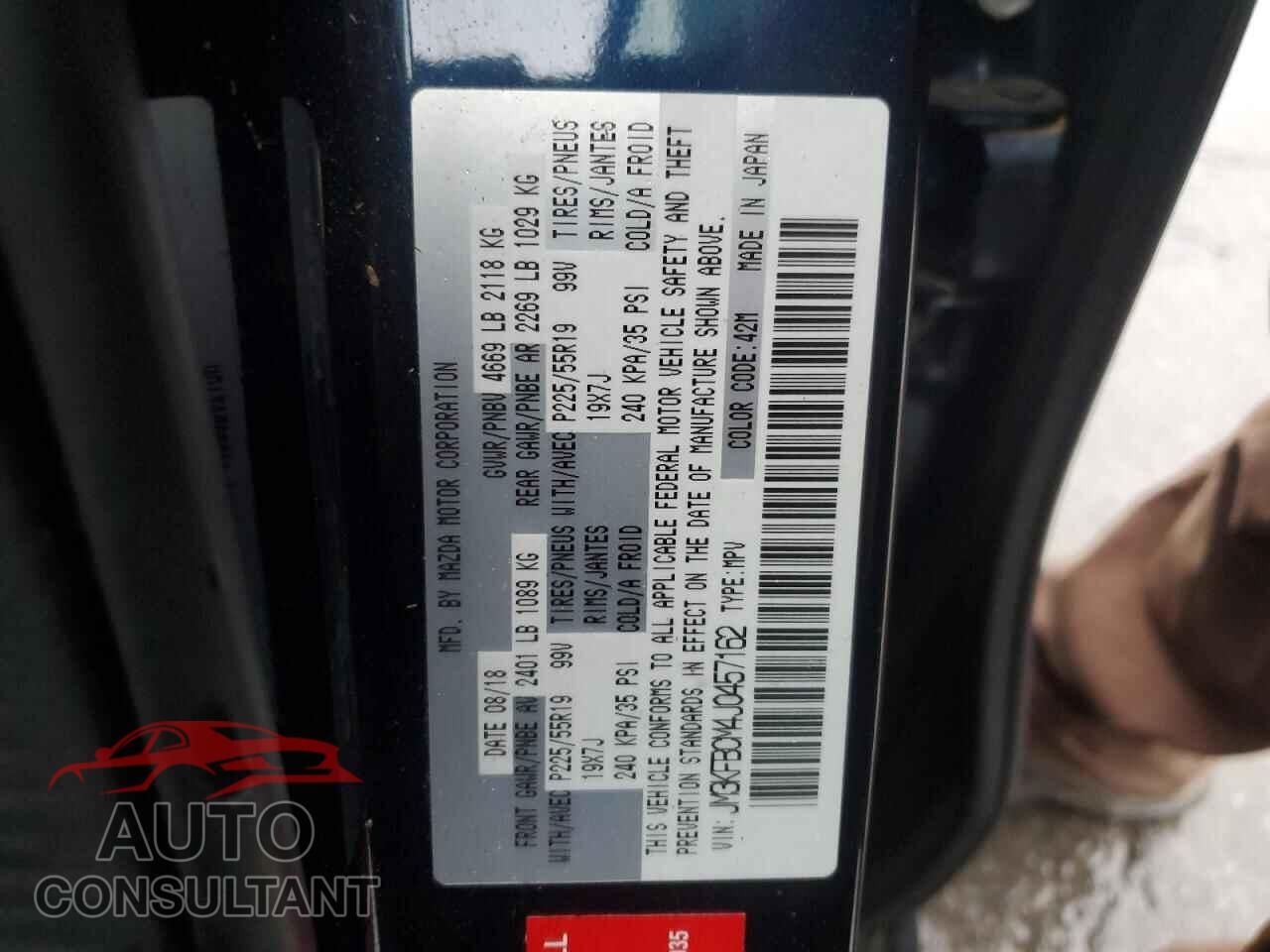 MAZDA CX-5 2018 - JM3KFBCM4J0457162