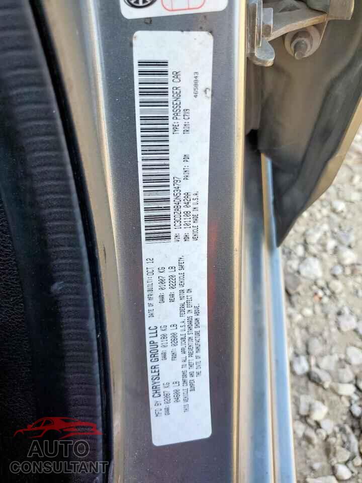 DODGE AVENGER 2013 - 1C3CDZAB4DN534797