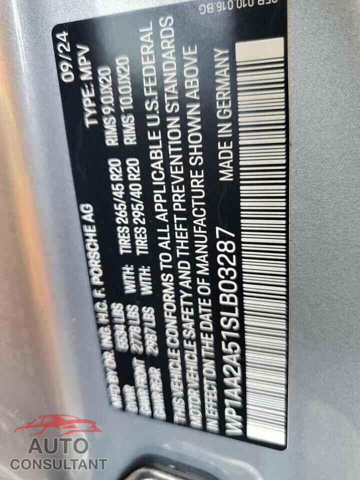 PORSCHE MACAN BASE 2025 - WP1AA2A51SLB03287
