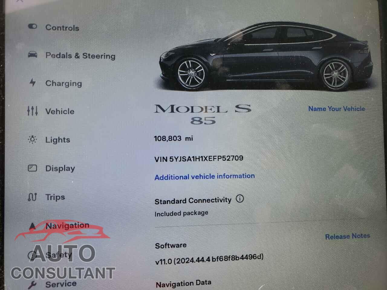 TESLA MODEL S 2014 - 5YJSA1H1XEFP52709