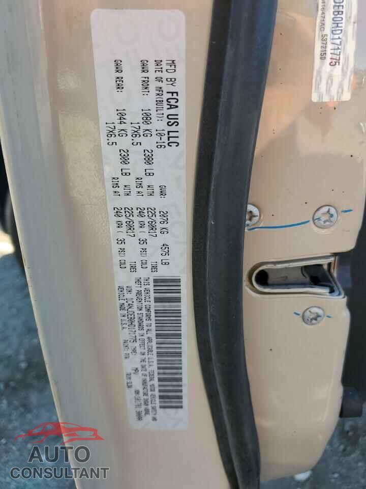 JEEP COMPASS 2017 - 1C4NJDEB0HD171775