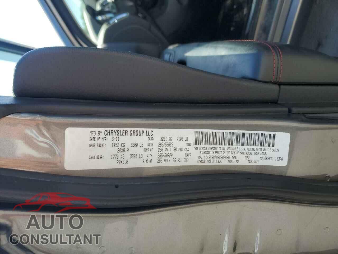 DODGE DURANGO 2011 - 1D4SD6GT0BC682060