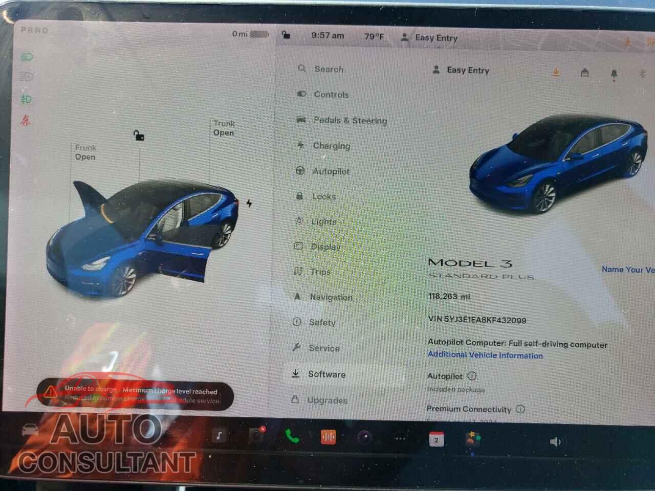TESLA MODEL 3 2019 - 5YJ3E1EA8KF432099