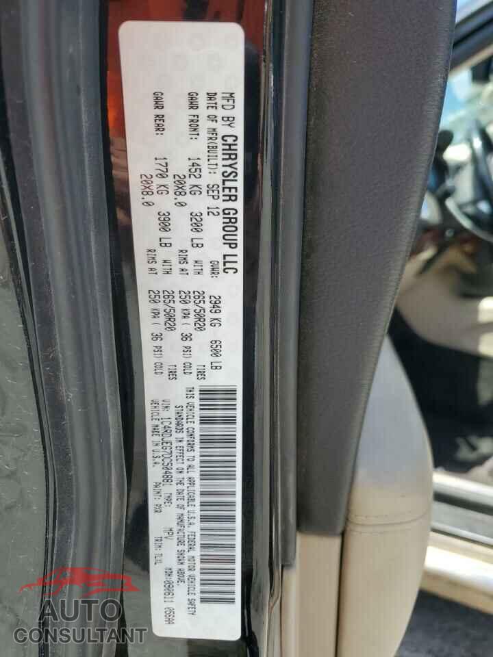 DODGE DURANGO 2013 - 1C4RDJEG7DC504881
