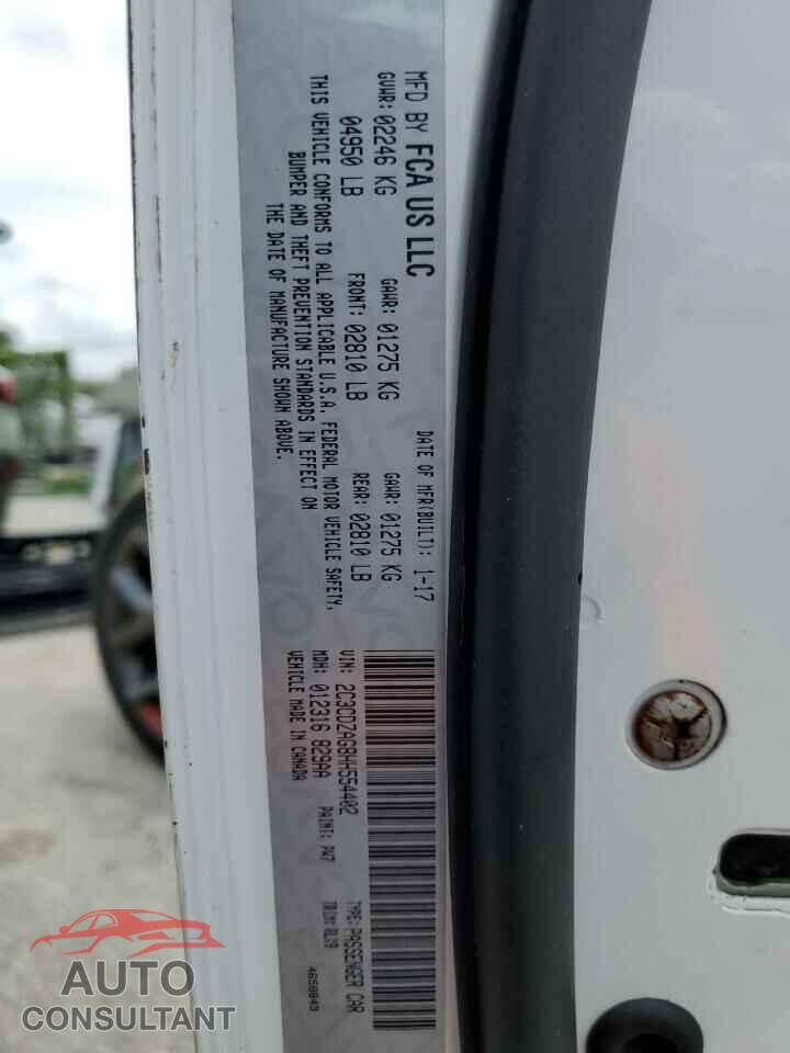 DODGE CHALLENGER 2017 - 2C3CDZAG8HH554402