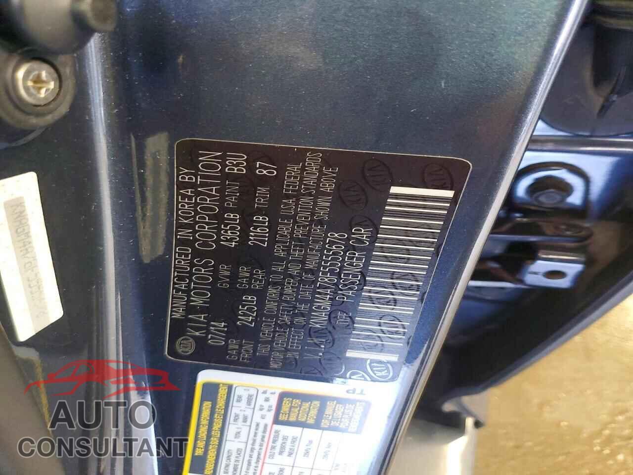 KIA OPTIMA 2015 - KNAGM4A78F5555678
