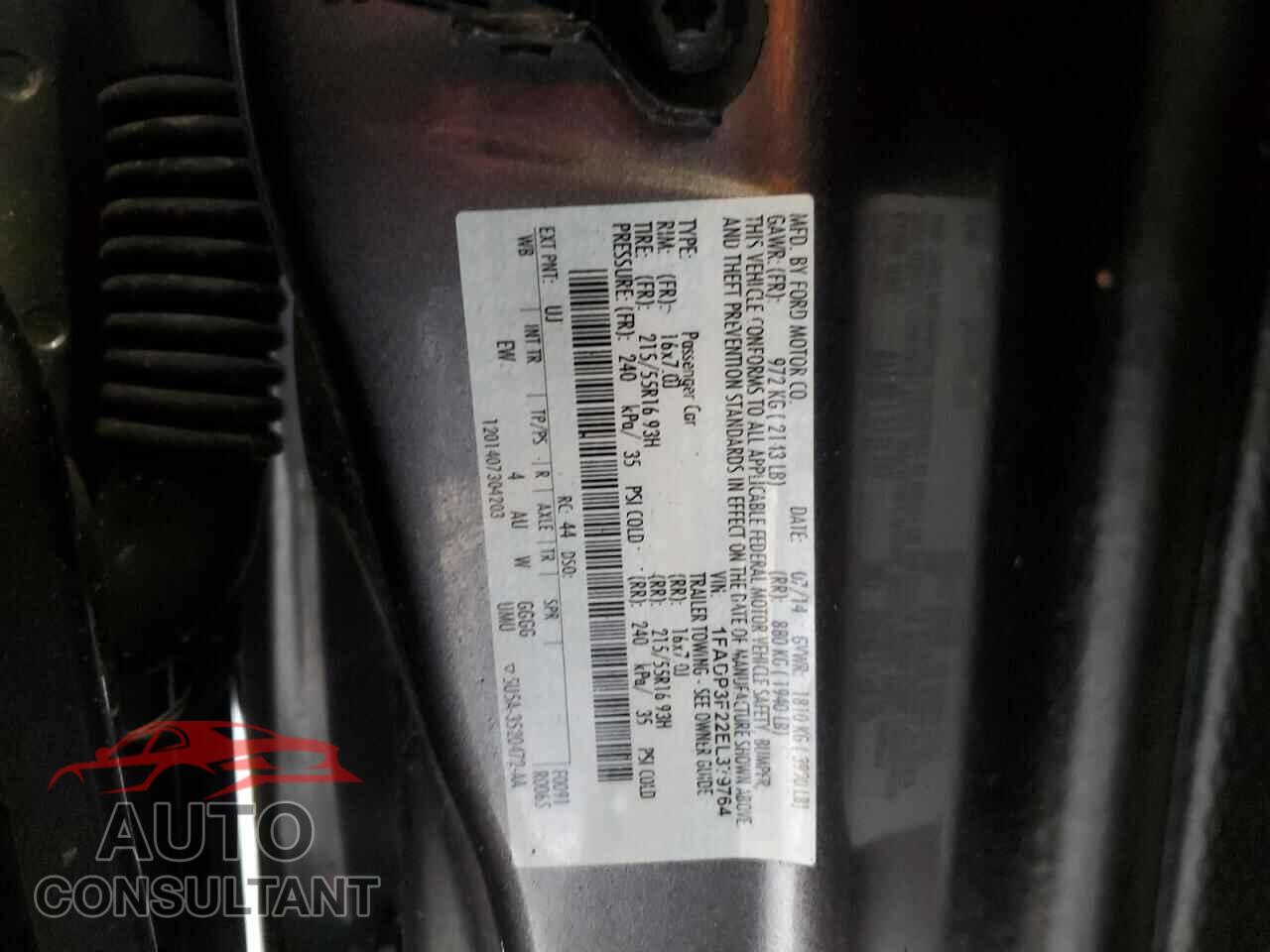 FORD FOCUS 2014 - 1FADP3F22EL379764