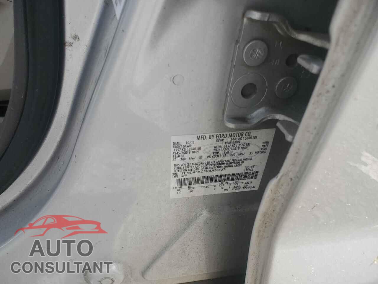FORD EDGE 2012 - 2FMDK3KC3CBA36137