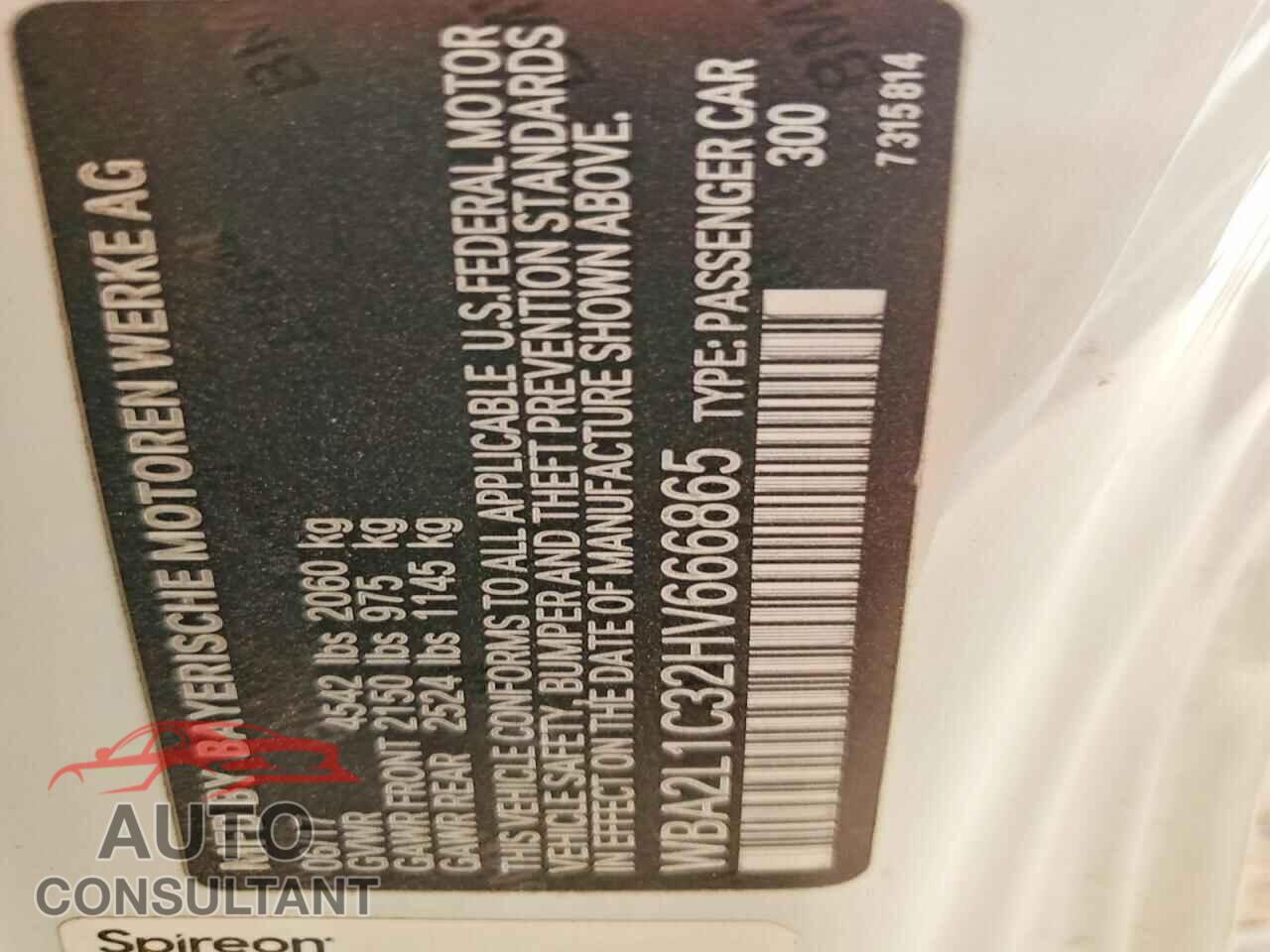 BMW M2 2017 - WBA2L1C32HV666865