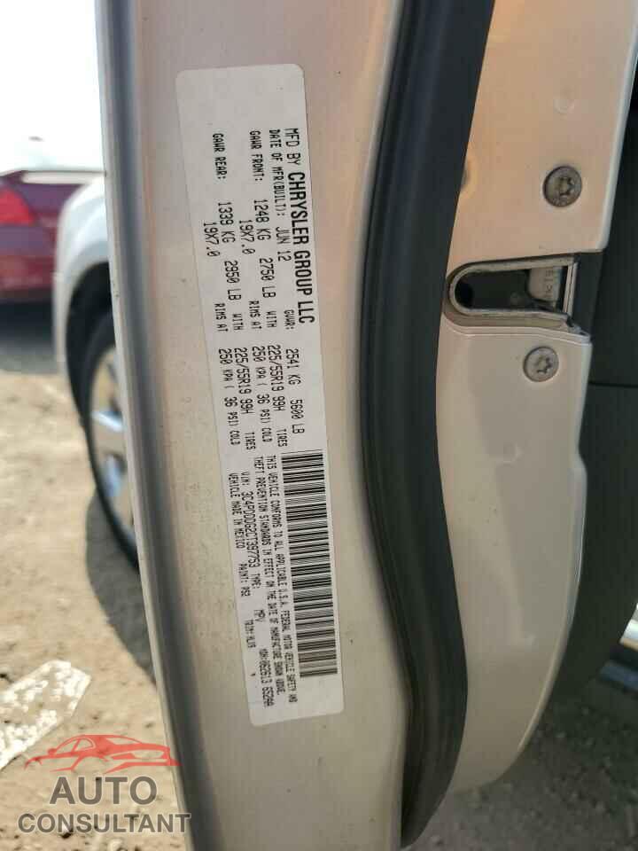 DODGE JOURNEY 2012 - 3C4PDDDG2CT397753