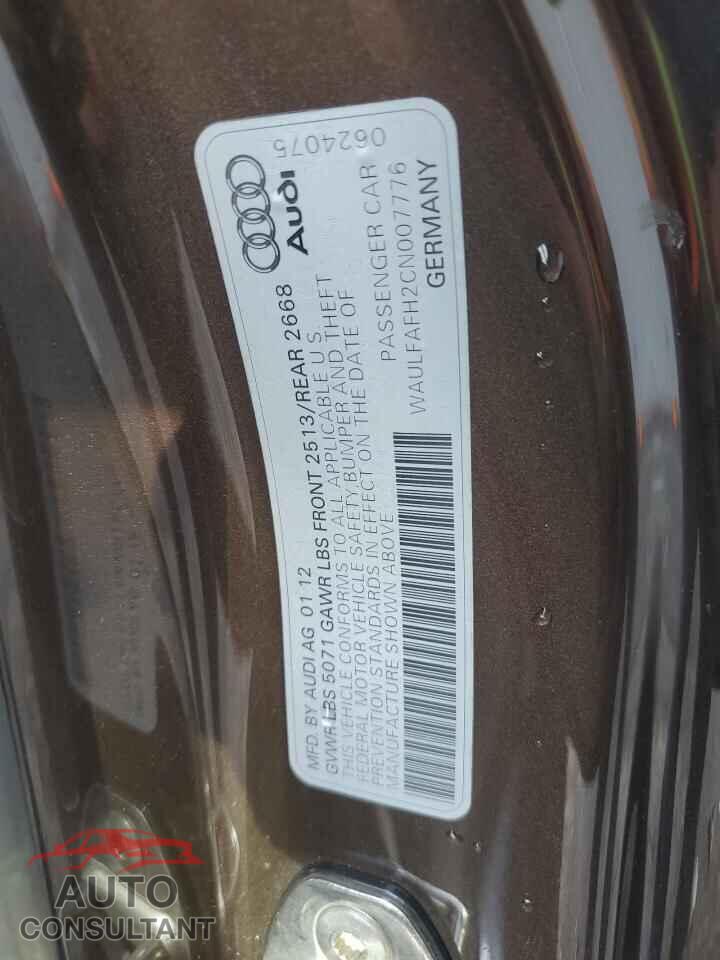 AUDI A5 2012 - WAULFAFH2CN007776