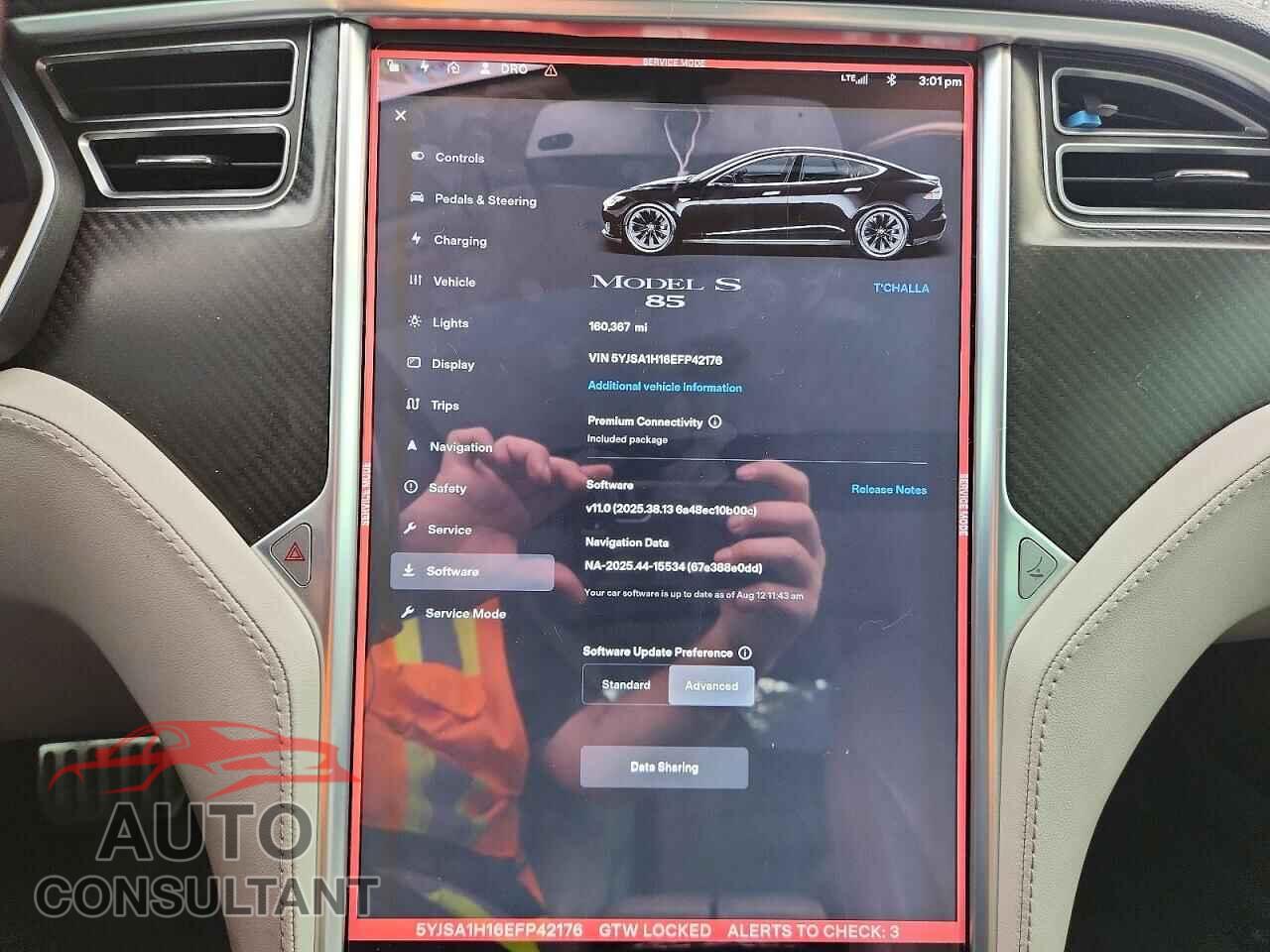 TESLA MODEL S 2014 - 5YJSA1H16EFP42176