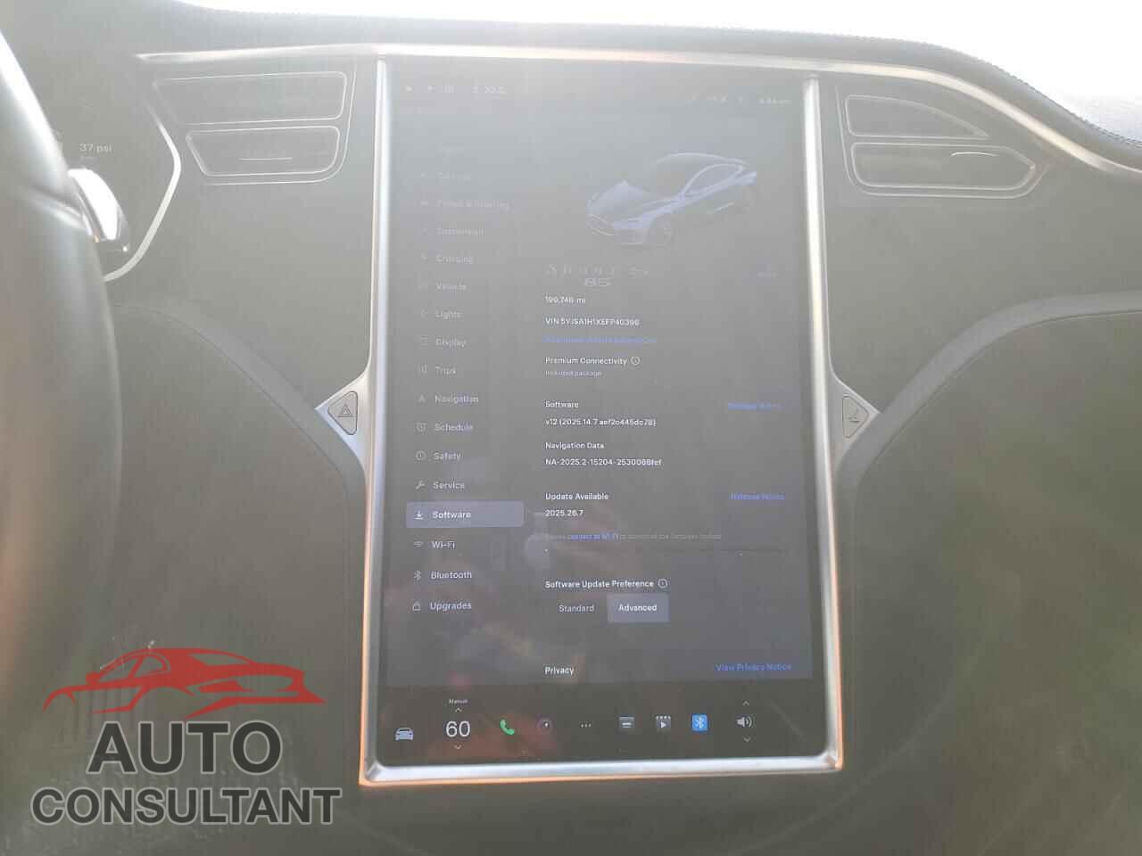 TESLA MODEL S 2014 - 5YJSA1H1XEFP40396