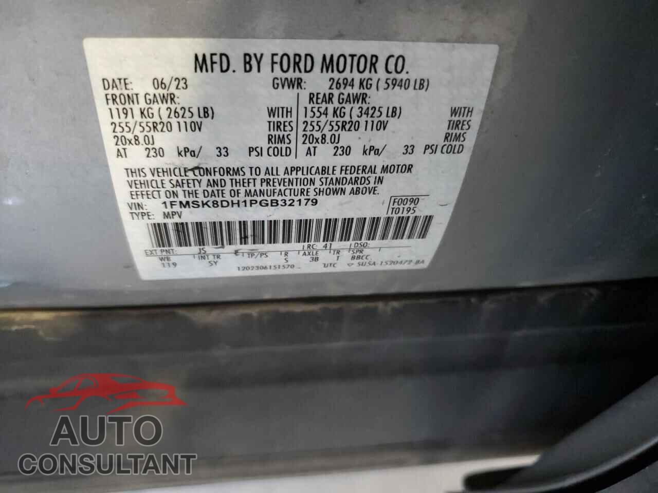 FORD EXPLORER 2023 - 1FMSK8DH1PGB32179