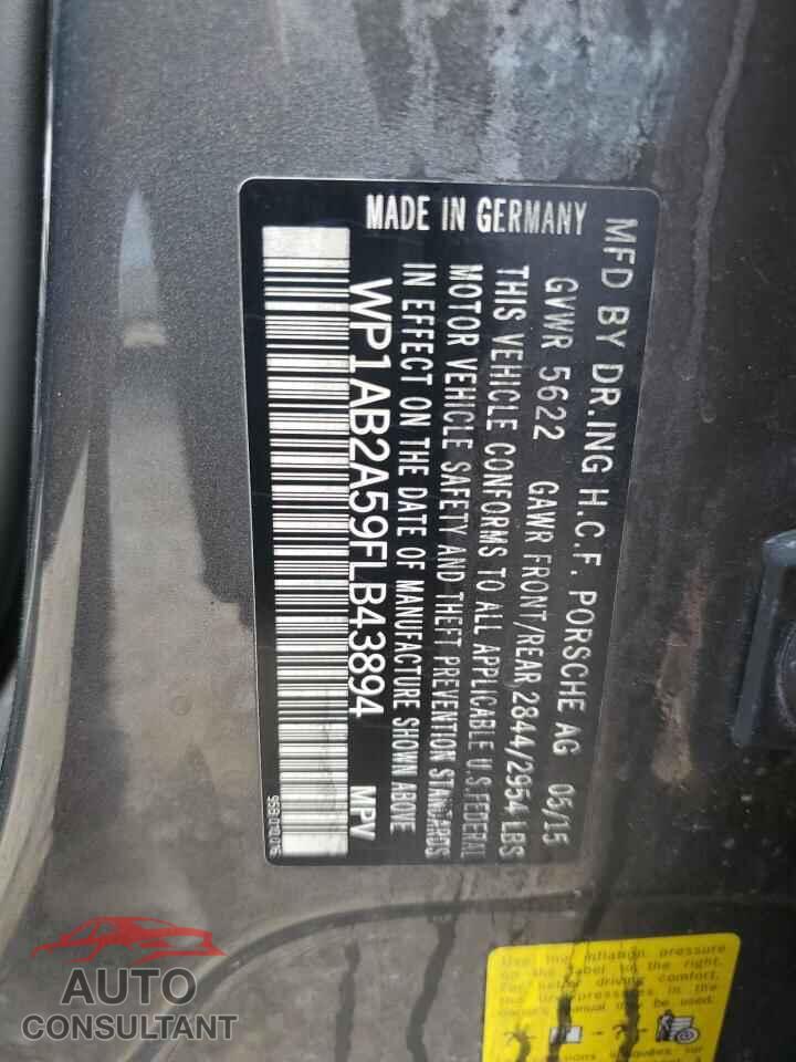 PORSCHE MACAN 2015 - WP1AB2A59FLB43894