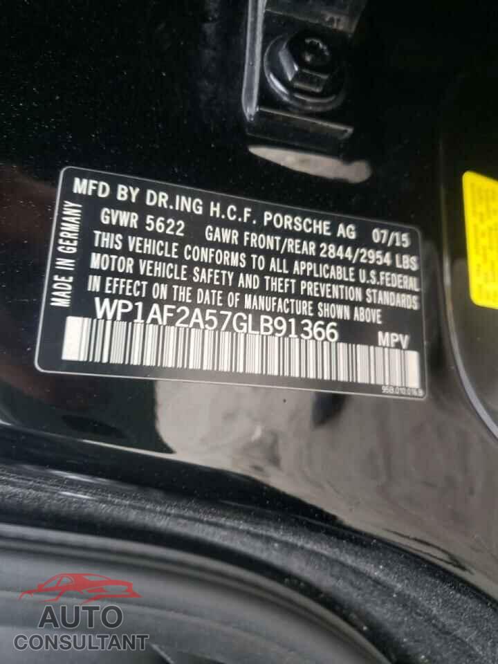 PORSCHE MACAN 2016 - WP1AF2A57GLB91366
