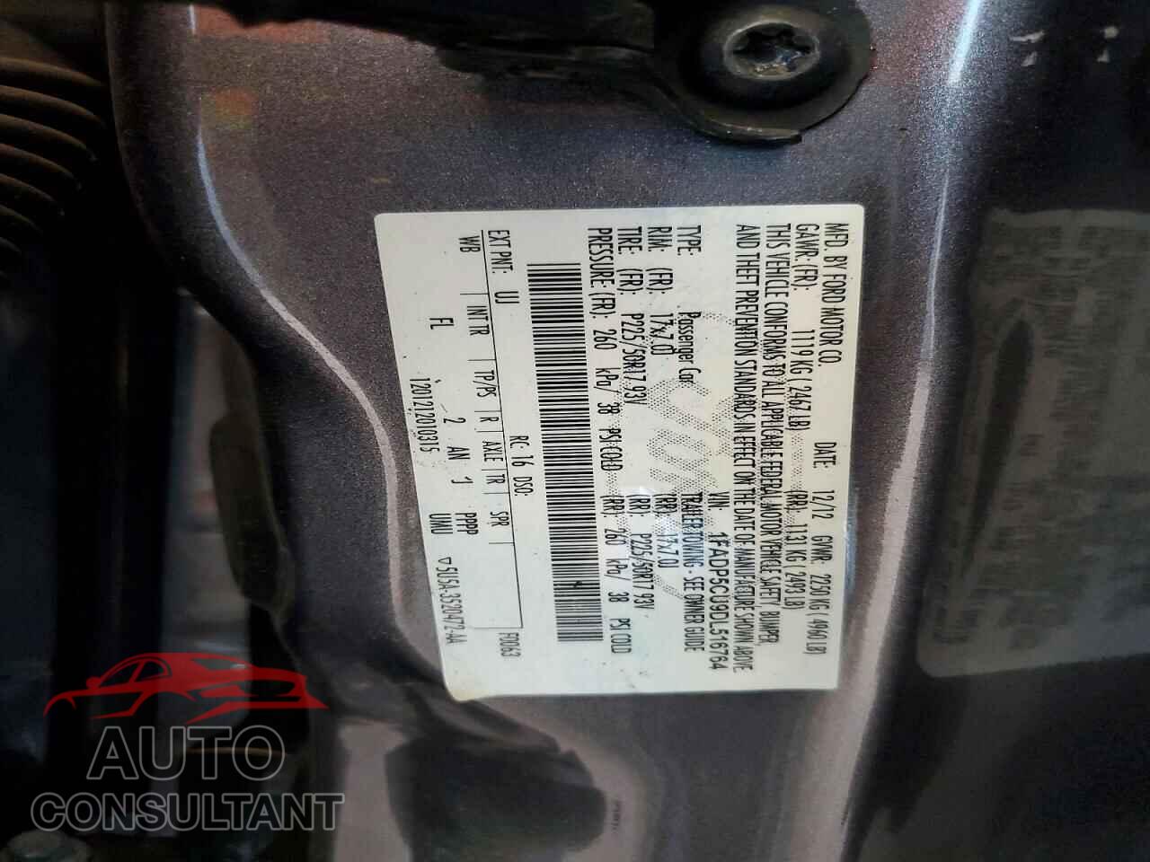 FORD CMAX 2013 - 1FADP5CU9DL516764