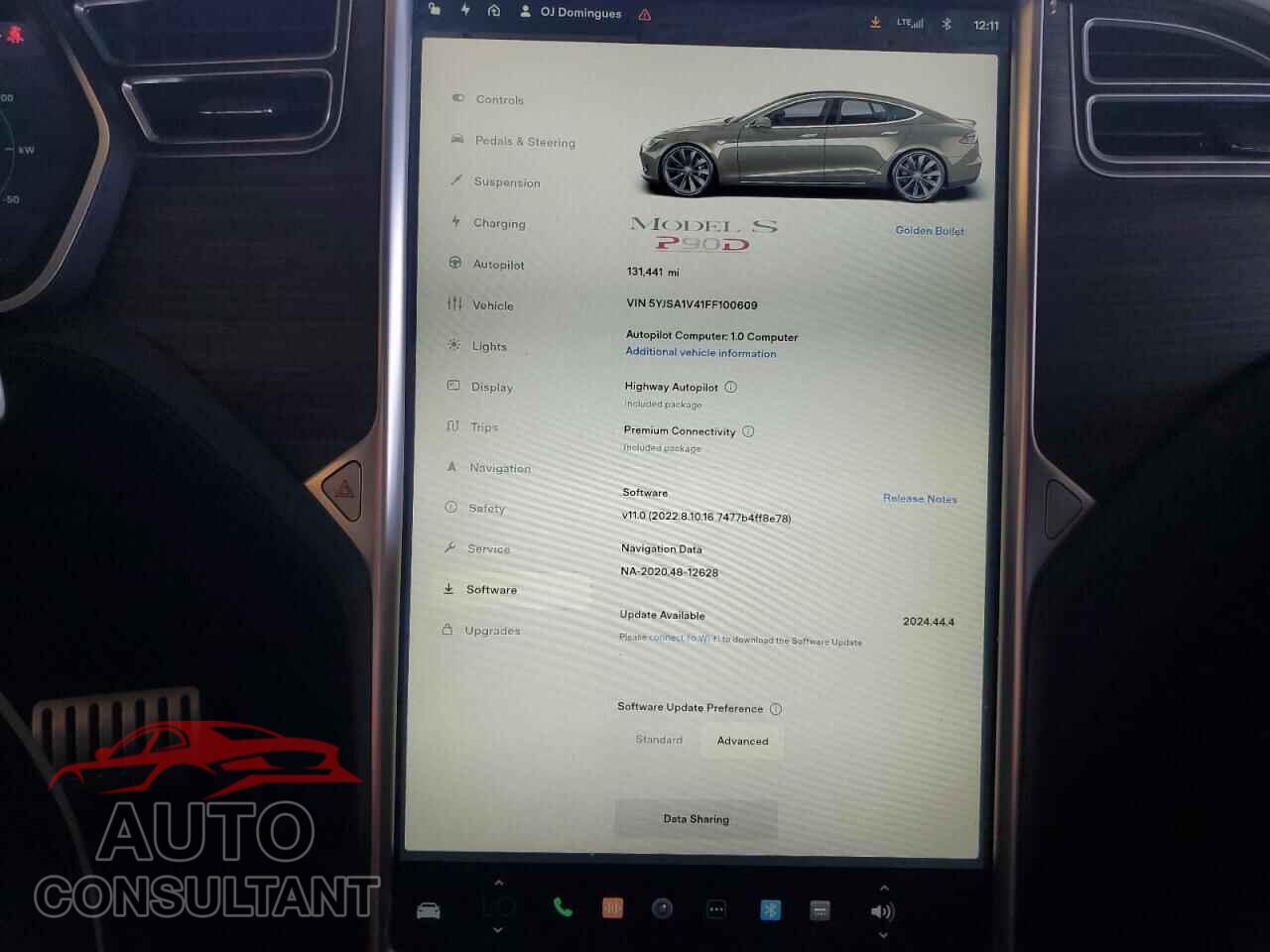 TESLA MODEL S 2015 - 5YJSA1V41FF100609