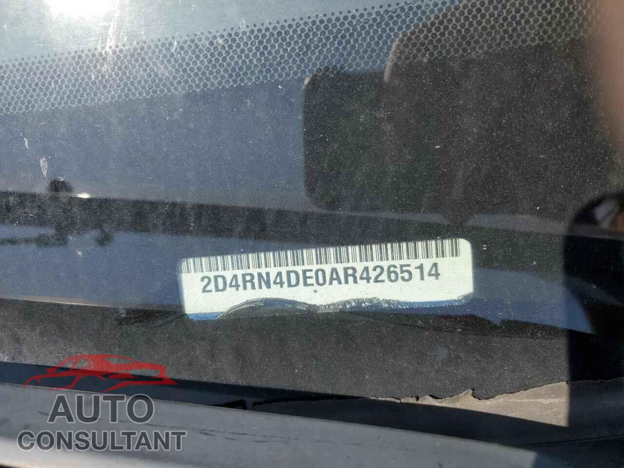 DODGE CARAVAN 2010 - 2D4RN4DE0AR426514